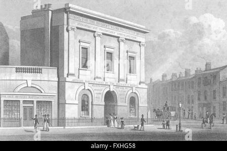 LONDON: Asyl für arme blinde, Westminster Road, antique print 1829 Stockfoto