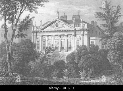 LONDON: Earl Haus, Green Park, antique print 1831 Stockfoto