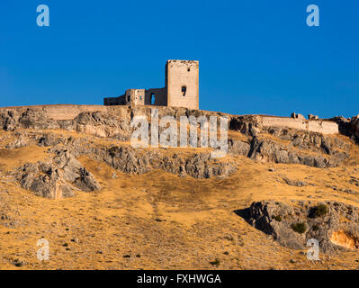 Teba, Provinz Malaga, Andalusien, Südspanien. Burg des Sterns. Castillo De La Estrella Stockfoto