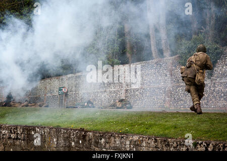 2. Weltkrieg Nachstellung bei Mapledurham, Oxfordshire Stockfoto