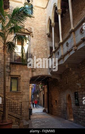 Im Inneren des Museu Picasso, das Picasson Museum in Barcelona, Spanien. Stockfoto