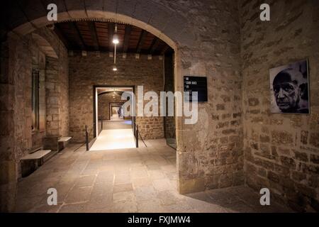 Im Inneren des Museu Picasso, das Picasson Museum in Barcelona, Spanien. Stockfoto