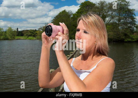 Frau zu fotografieren Stockfoto