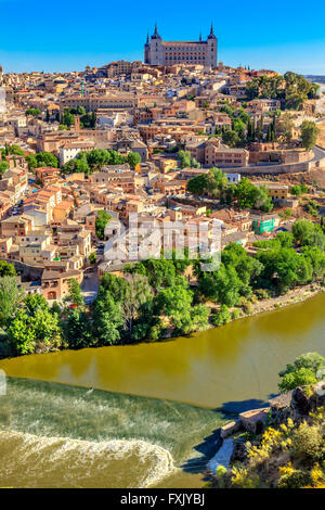 Alcazar Festung mittelalterlichen Stadt Tejo Toledo Spanien.  Toledo Alcazar in den 1500er gebaut, Stockfoto