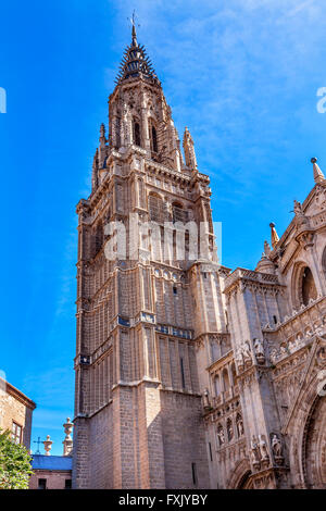 Turm der Kathedrale Spire Toledo Spanien.  Kathedrale begann im Jahre 1226 fertig 1493 Stockfoto