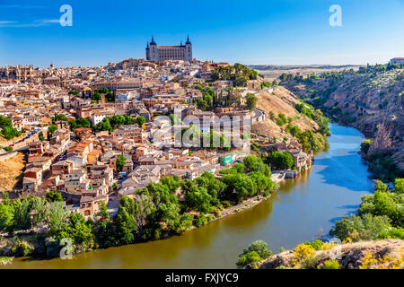 Alcazar Festung mittelalterlichen Stadt Tejo Toledo Spanien.  Toledo Alcazar in den 1500er gebaut, Stockfoto