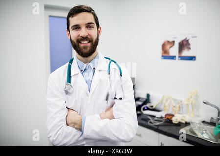 Porträt von lächelnden Tierarzt Stockfoto