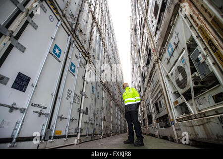 Schiffe im Hafen von Grangemouth entladen wird Stockfoto