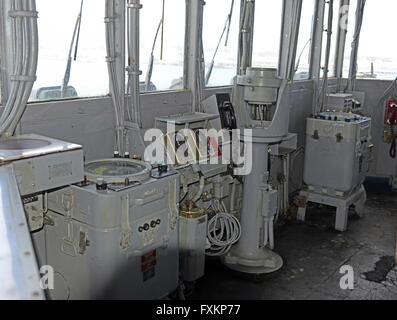 Honolulu, Hawaii, USA. 23. Februar 2013. Kommandobrücke der das Schlachtschiff USS Missouri in Pearl Harbor, Hawaii am Samstag, den 23. Februar, 2013.Credit: Ron Sachs/CNP © Ron Sachs/CNP/ZUMA Draht/Alamy Live-Nachrichten Stockfoto