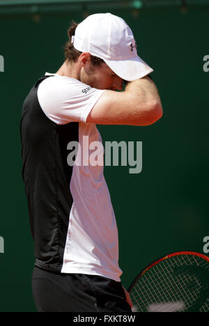 Monte Carlo. 16. April 2016. 16.04.2016: Monte-Carlo Rolex Masters-Tennis: Andy Murray verlor gegen Rafael Nadal by2-6, 6-4, 6-2 im Halbfinale des Monte Carlo Masters im Monte-Carlo Country Club. © Michael Cullen/ZUMA Draht/Alamy Live-Nachrichten Stockfoto