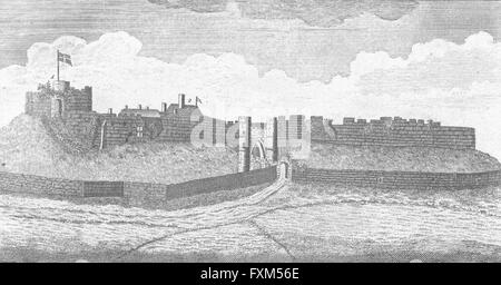 ISLE WIGHT: Carisbrook Castle; Haus der Gouverneure; Cole, antique print 1775 Stockfoto