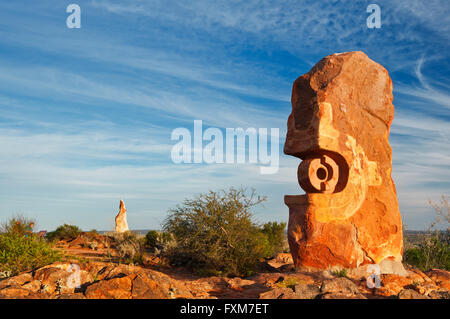 Bildhauersymposium in der Wüste lebt in Broken Hill. Stockfoto