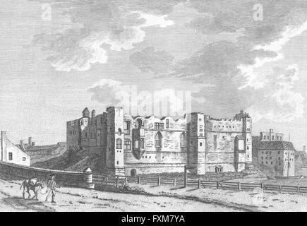 NOTTS: Newark Castle: Grose, antiken print 1784 Stockfoto