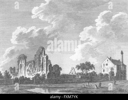 NOTTS: Ort der Erzbischof York, Southwell, antique print 1784 Stockfoto