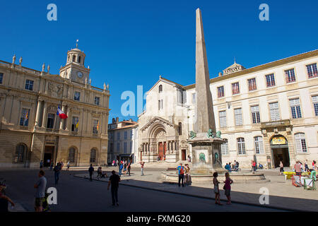 Platzieren Sie De La République, Arles, Frankreich Stockfoto