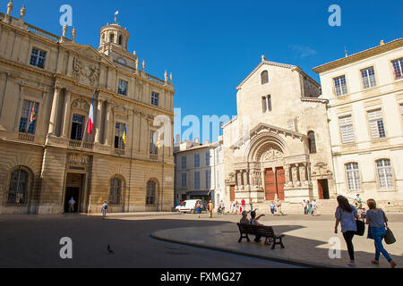 Platzieren Sie De La République, Arles, Frankreich Stockfoto