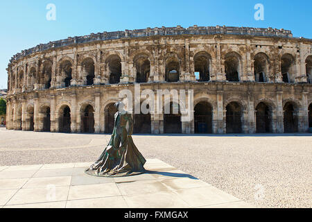 Die Arena von Nîmes, Nimes, Frankreich Stockfoto