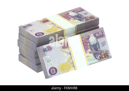 Packungen mit sambischen Kwacha, 3D rendering Stockfoto
