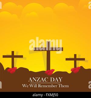 ANZAC Day Abstrakt Stock Vektor
