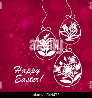 Glückliches Ostern Grußkarte. Stock Vektor