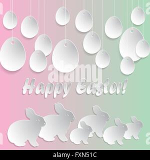 Glückliches Ostern Grußkarte. Stock Vektor
