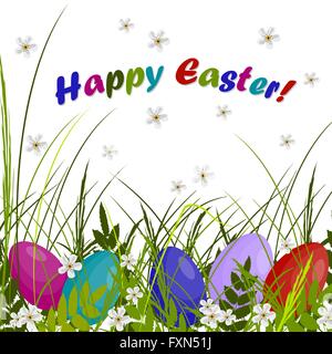 Glückliches Ostern Grußkarte. Stock Vektor