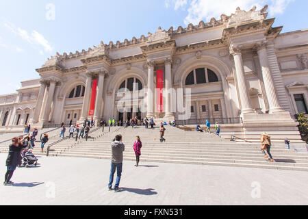 Eintritt in das Metropolitan Museum of Art. New York City, Vereinigte Staaten von Amerika. Stockfoto