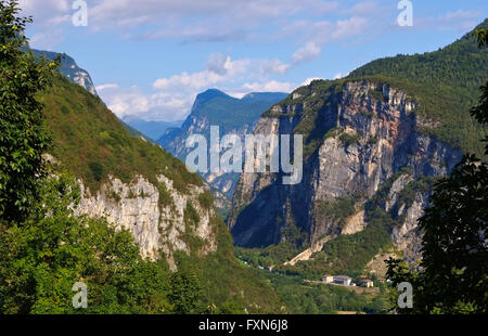 Suganertal Im Trentino, Norditalien - Valsugana Tal im Trentino Alpen, Norditalien Stockfoto