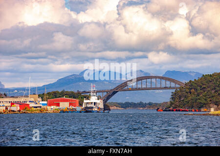 Blick auf den Hafen von Stavanger, Norwegen. Stockfoto