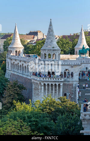 Berühmte Fischerbastei in Budapest Ungarn Stockfoto