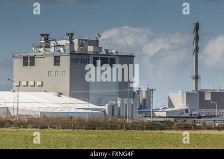 Synlait-Milch-Verarbeitung-Fabrik in der Nähe von Christchurch, Canterbury, Südinsel, Neuseeland Stockfoto