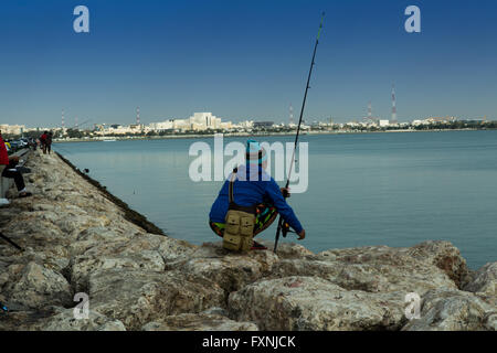 Fischer bei der Arbeit Stockfoto
