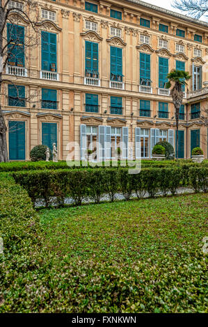 Italien Ligurien Genua - Strada Nuova, Via Garibaldi Rolli Palast - Palast Luca Grimaldi-Palazzo Bianco Stockfoto