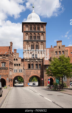 Das Burgtor der späten Gotik, Lübeck, Hansestadt, Schleswig-Holstein, Deutschland Stockfoto