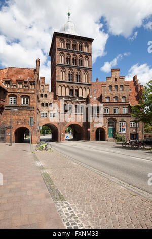 Das Burgtor der späten Gotik, Lübeck, Hansestadt, Schleswig-Holstein, Deutschland Stockfoto