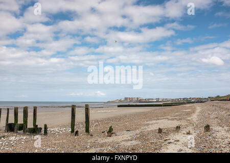 Strand bei Minnis Bucht, Birchington, Thanet, Kent, UK Stockfoto