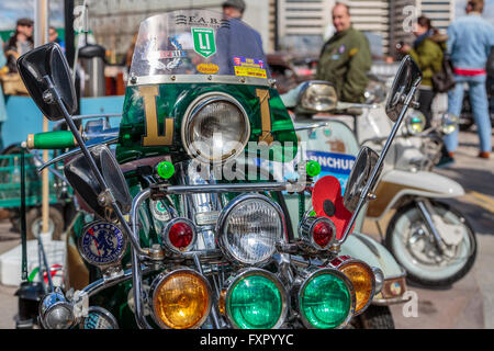 Lambretta Scooter in The Classic Car Boot Sale King Cross London UK. Stockfoto