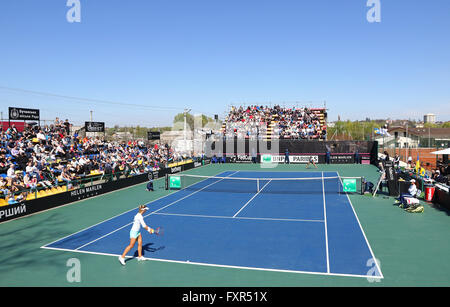 Kiew, Ukraine. 17. April 2016. Zentralen Gericht von Campa Bucha Tennisclub während BNP Paribas FedCup Spiel Ukraine Vs Argentinien, Kiew, Ukraine. Bildnachweis: Oleksandr Prykhodko/Alamy Live-Nachrichten Stockfoto