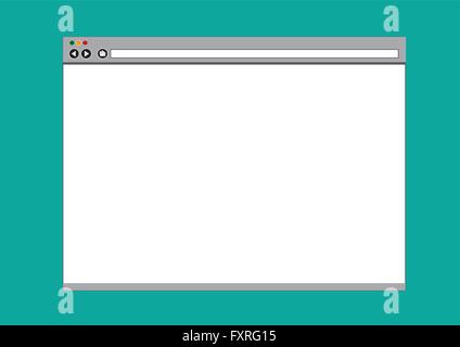 Geöffnete neue Browser-Fenster-Vorlage Stock Vektor