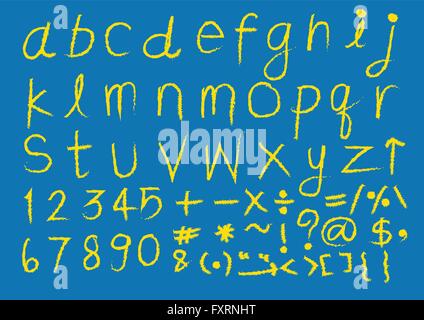 Hand gezeichneten Buchstaben Schrift Stock Vektor