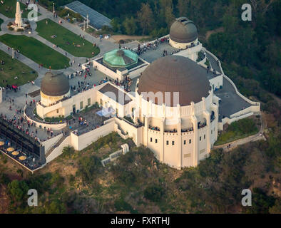 Luftaufnahme, Griffith Observatorium, Sternwarte in der City, Los Angeles, Los Angeles County, Kalifornien, USA, Vereinigte Staaten Stockfoto