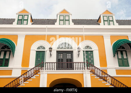 Gouverneurspalast in Fort Amsterdam, Punda Willemstad Curacao Stockfoto