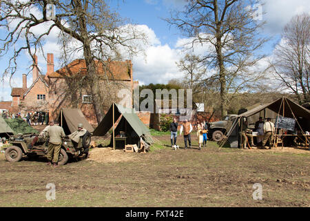 2. Weltkrieg Nachstellung bei Mapledurham, Oxfordshire Stockfoto