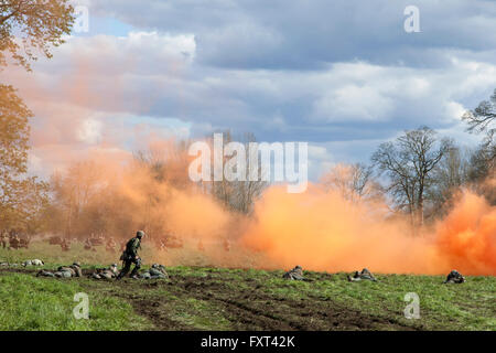 2. Weltkrieg Nachstellung bei Mapledurham, Oxfordshire Stockfoto