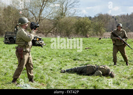 2. Weltkrieg Nachstellung bei Mapledurham, Oxfordshire Stockfoto