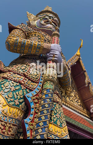 Yaksha Wache Wat Phra Kaew Grand Palace Bangkok Thailand Stockfoto