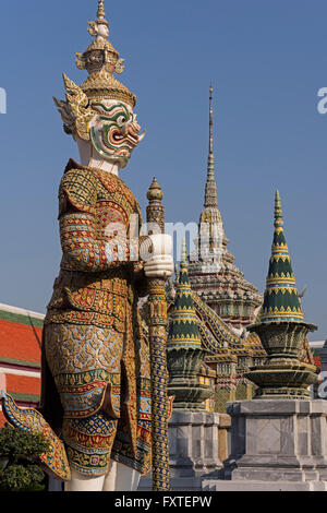 Yaksha Wache Wat Phra Kaew Grand Palace Bangkok Thailand Stockfoto