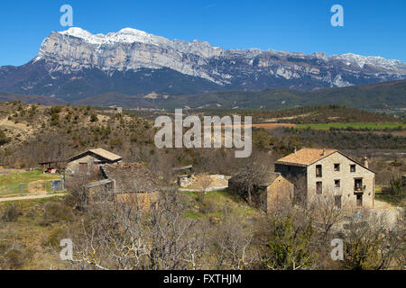 Penya Montanyesa von Ainsa, Provinz Huesca, Aragon, Spanien. Stockfoto