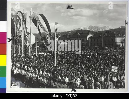 Hitler in Klagenfurt Stockfoto