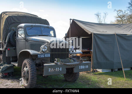 2. Weltkrieg Nachstellung bei Mapledurham, Oxfordshire Stockfoto